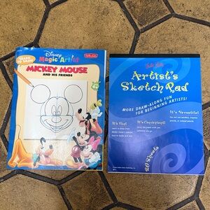 Disney Magic Artist Blue and Yellow Drawing Book with sketch paper